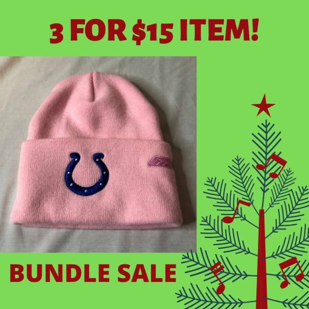 Colts Hat Beanie PINK